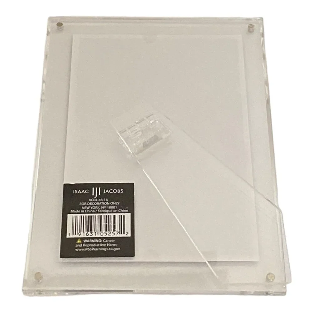4 Pack Isaac Jacobs Acrylic Clear Frameless 6